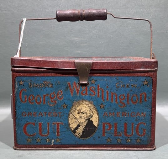 GEORGE WASHINGTON CUT PLUG ADVERTISING TIN (1 of 3)