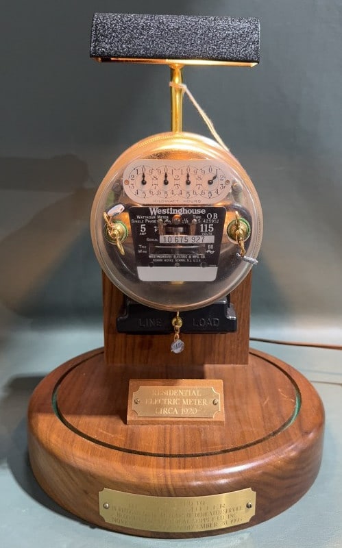 CIRCA 1920 ELECTRIC METER LAMP (1 of 5)