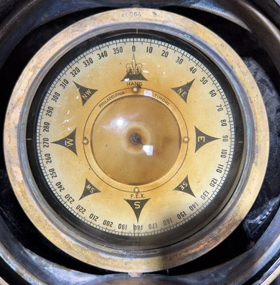 JOHN E. HAND & SONS LARGE SHIP'S COMPASS (1 of 4)