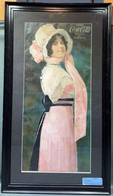 FRAMED "BETTY" COCA-COLA CALENDAR ADVERTISING (1 of 7)