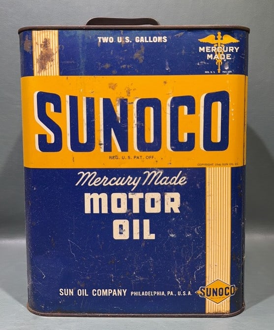 SUNOCO MERCURY MADE ADVERTISING OIL CAN (1 of 4)