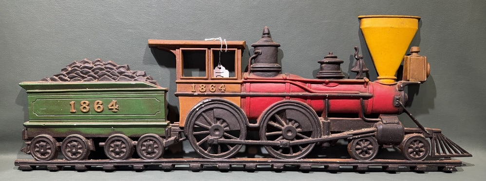 VINTAGE SEXTON CAST METAL LOCOMOTIVE WALL PLAQUE (1 of 4)