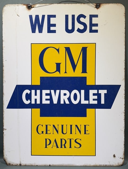 VINTAGE CHEVROLET PART TIN ADVERTISING SIGN (1 of 4)