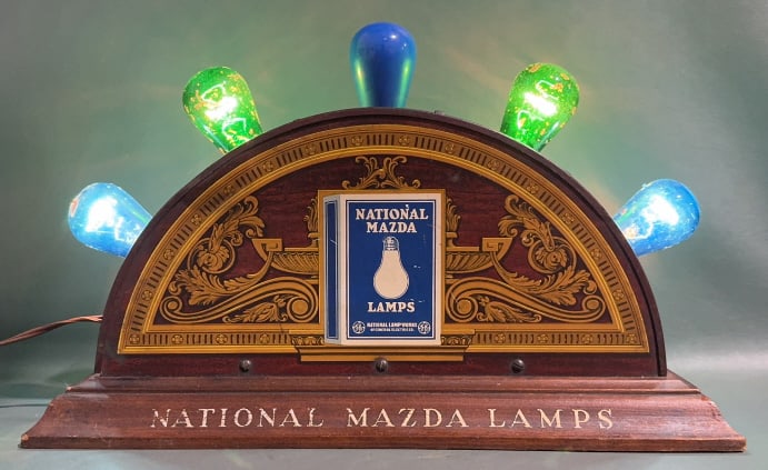 NATIONAL MAZDA LAMPS DOUBLE SIDE STORE DISPLAY (1 of 8)