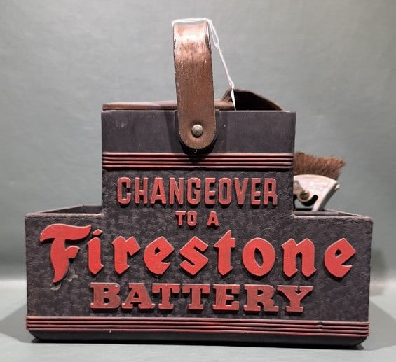 VINTAGE FIRESTONE BATTERY COUNTER ADVERTISING (1 of 4)