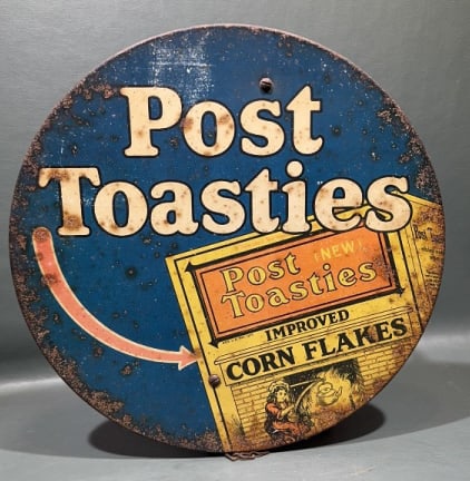 POST TOASTIES ADVERTISING STRING HOLDER: 12" X 12" X 8"