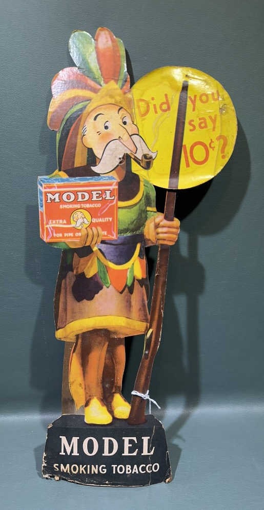 MODEL SMOKING TOBACCO ADVERTISING DISPLAY: 21" X 6"