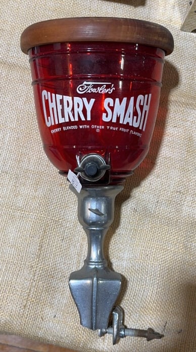 FOWLER'S CHERRY SMASH SYRUP DISPENSER (1 of 4)
