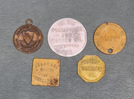 COLLECTION OF VARIOUS LOCAL DEL. TOKENS: ~