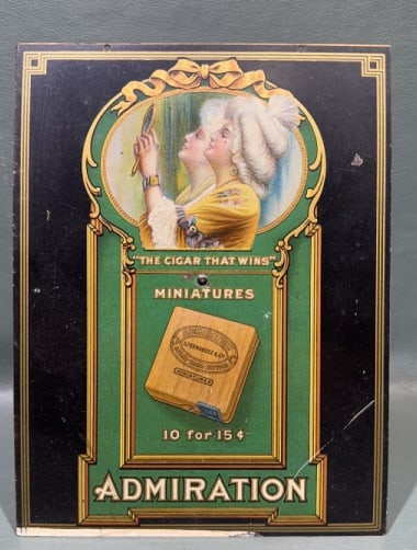 ADMIRATION CIGARS LITHO ADVERTISING SIGN (1 of 4)