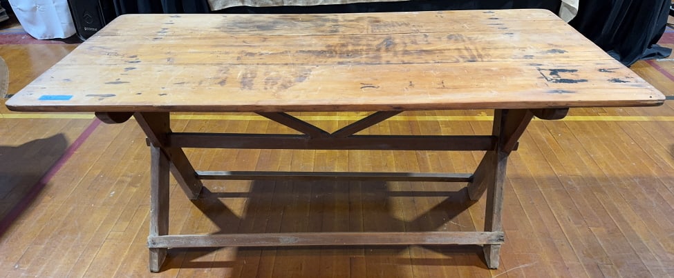 ANTIQUE PINE TRESSEL BASED TABLE (1 of 5)