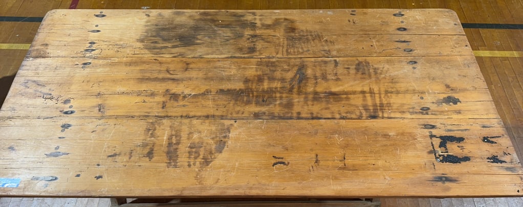 ANTIQUE PINE TRESTLE BASED TABLE - 3