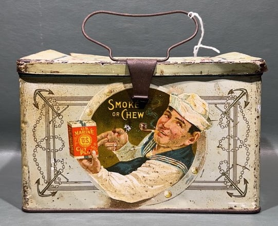 U.S. MARINE CUT PLUG TOBACCO TIN (1 of 5)