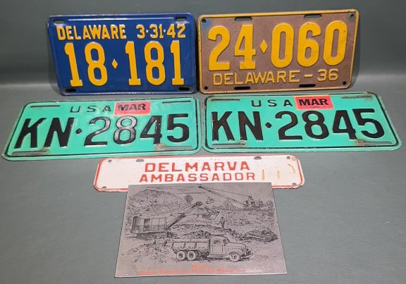 COLLECTION OF VARIOUS LICENSE PLATES: LARGEST 12"X 6" TAGS NOT LIVE