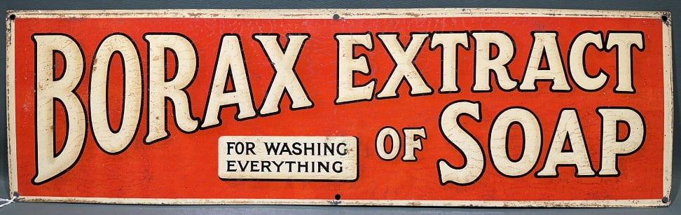 BORAX EXTRACT OF SOAP ADVERTISING SIGN (1 of 4)