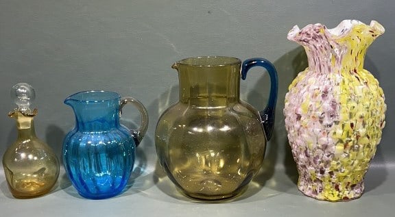 COLLECTION OF COLORED ART GLASS (1 of 4)