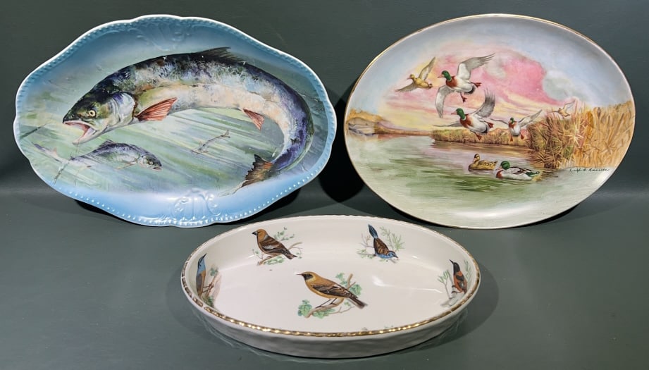 2 BIRD PLATTERS & FISH PLATTER (1 of 10)