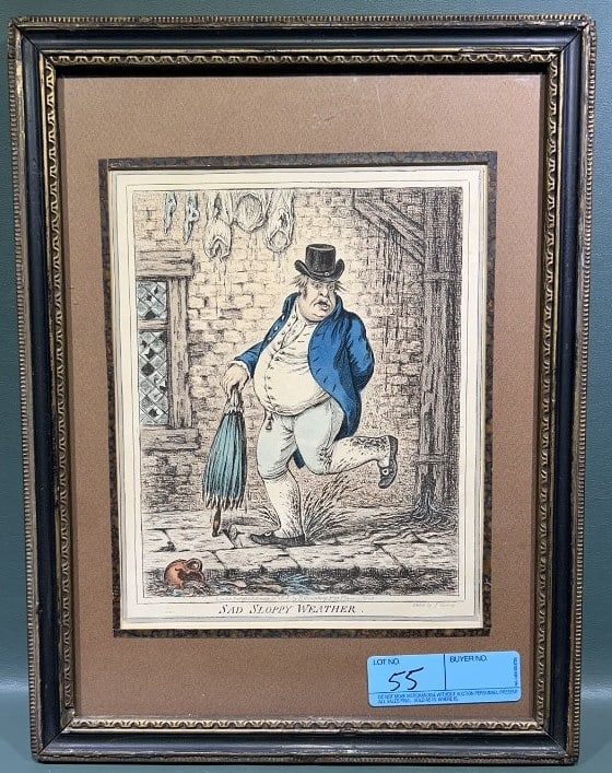 JAMES GILRAY "SAD SLOPPY WEATHER" FRAMED PRINT (1 of 4)