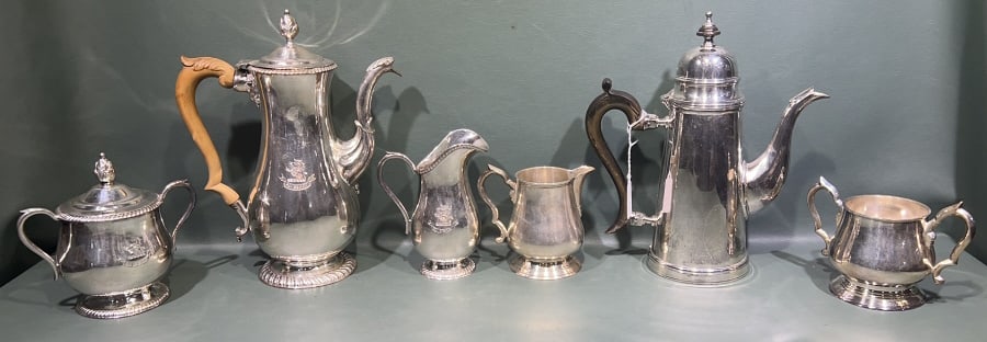 2 QUALITY SILVERPLATE TEA SETS (1 of 5)