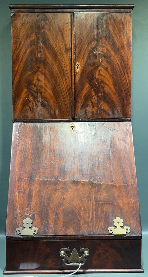 ANTIQUE ENGLISH MAHOGANY DESK ORGANIZER: 24" X 12"
