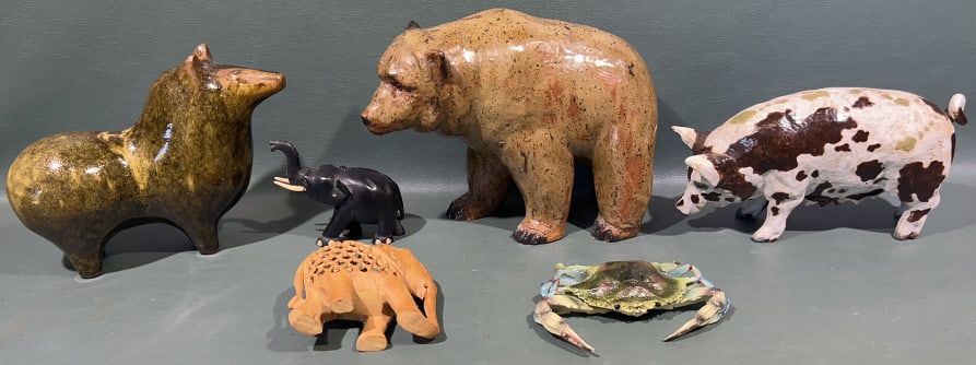 COLLECTION OF ANIMAL FIGURES: 8" X 6"