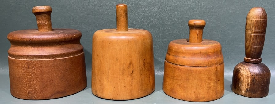3 ANTIQUE BUTTER MOLDS & MASHER (1 of 3)