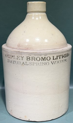 RIPLEY BROMO LITHIA STONEWARE JUG (1 of 5)