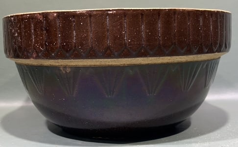 LG BROWN STONEWARE MIXING BOWLS (1 of 4)