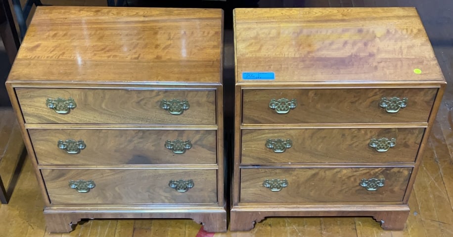2 WRIGHT TABLE CO 3 DRAWER CHESTS - 2