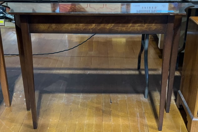 BANDED HALL TABLE: 44" X 12" X 29"