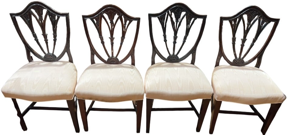SET OF 6 MAHOGANY CENTENNIAL HEPPLEWHITE CHAIRS (1 of 3)