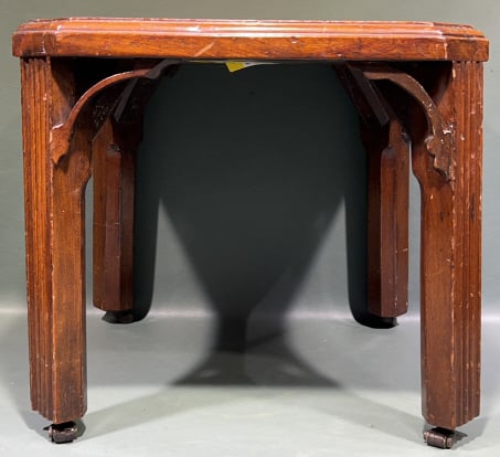 ANTIQUE ENGLISH MAHOGANY MORTISSED STOOL/ STAND (1 of 6)