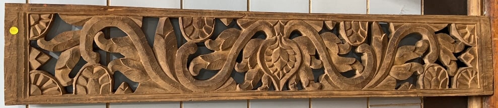 ASIA CARVED ARCHITECTURAL PIECE: 50" X 10"