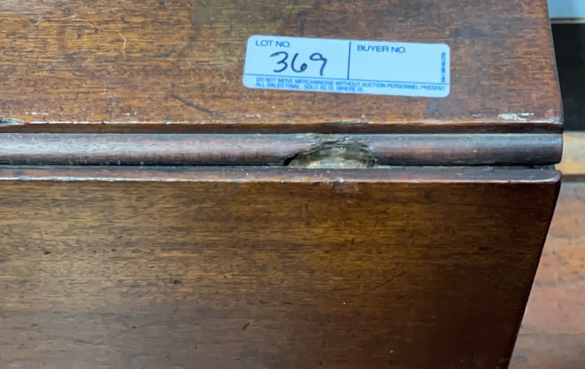 ANTIQUE QA WALNUT DROP LEAF TABLE - 4