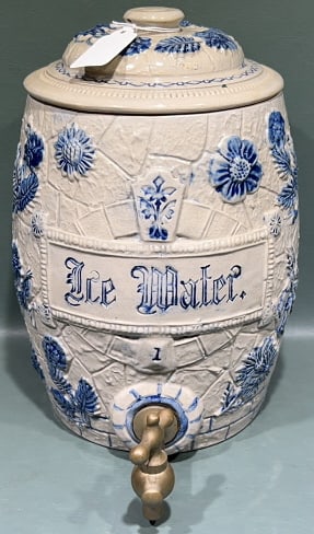VINTAGE "WHITES UTICA, NY" STONEWARE ICE WATER (1 of 7)