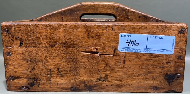 ANTIQUE WOODEN UTENSIL CADDY (1 of 4)