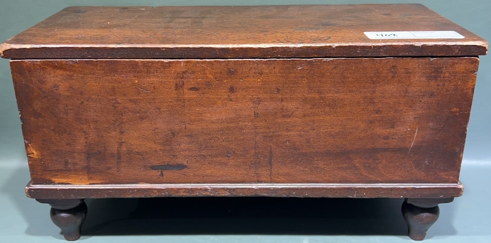 ANTIQUE DOCUMENT BOX / MINI BLANKET CHEST (1 of 5)