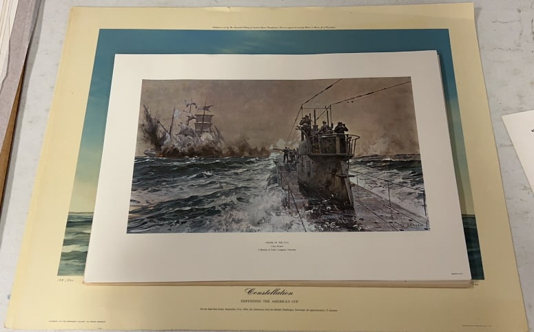COLLECTION OF UNFRAMED NAUTICAL PRINTS: ~