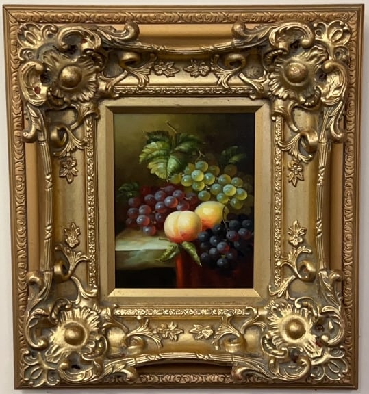 CONTEMPORARY OIL ON CANVAS OF STILL LIFE (FRUIT) (1 of 2)