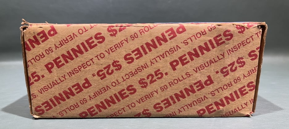 2016-P SHIELD SEALED US PENNY BANK BOX: $25 FACE VALUE ~ 8.75" X 4" X 3.5"