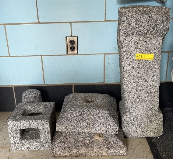 4 PIECE GRANITE GARDEN STATUARY