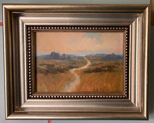 H.S. POTTER "RAM PASTORE I" OIL ON CANVAS: 10" X 8"