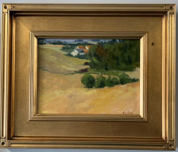 MARY ELLEN NABE "FONTAINE FOURCHE FRANCE" PAINTING (1 of 4)