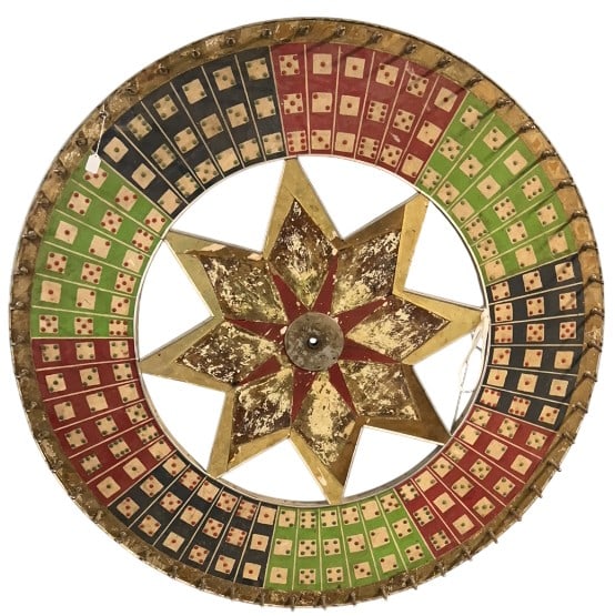 LARGE ANTIQUE CARNIVAL GAME WHEEL (1 of 6)