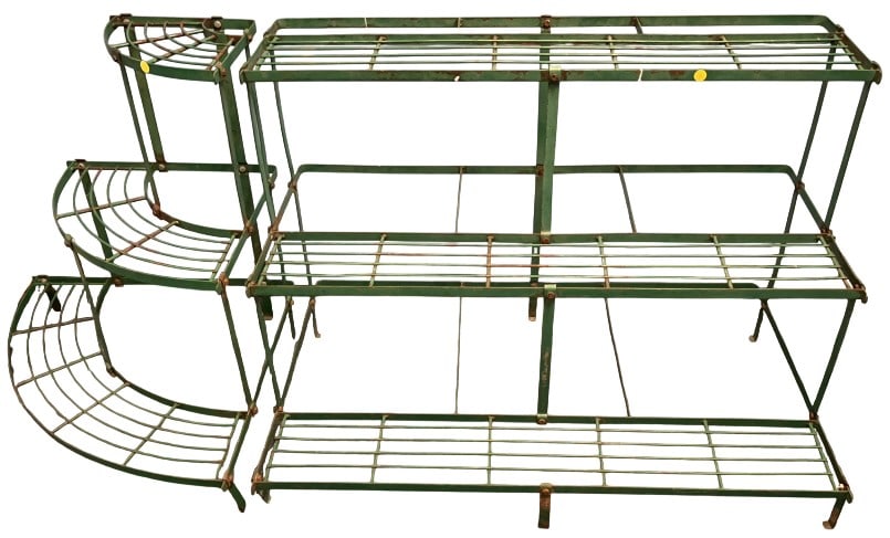 2 PIECE 3 TIER METAL PLANT STAND