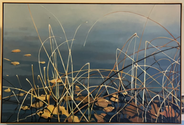 MARCY DUNN RAMSEY OIL ON CANVAS OF MARSH GRASS: 55" X 36"