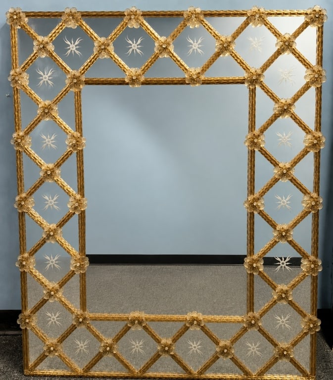 VINTAGE VENETIAN MURANO GLASS MIRROR (1 of 5)