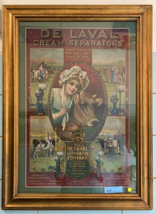 DE LAVAL CREAM SEPARATORS FRAMED ADVERTISING POSTE (1 of 2)