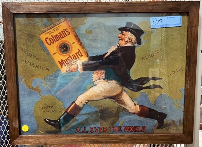 COLMAN'S MUSTARD ADVERTISING FRAMED PRINT: 21" X 15"