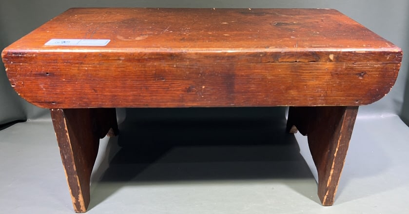ANTIQUE PINE STOOL (1 of 4)